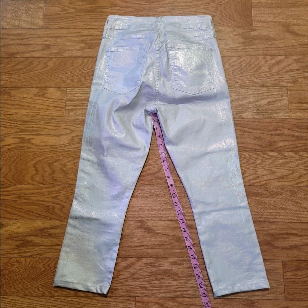 Good American 'Good Legs' Metallic Cropped Jeans - Picture 10 of 12